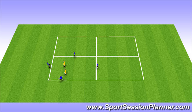 Football/Soccer Session Plan Drill (Colour): 4v2 Rondo