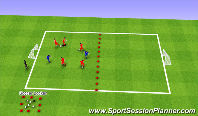 Football/Soccer Session Plan Drill (Colour): Stuck in The Mud