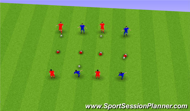 Football/Soccer Session Plan Drill (Colour): Battleships