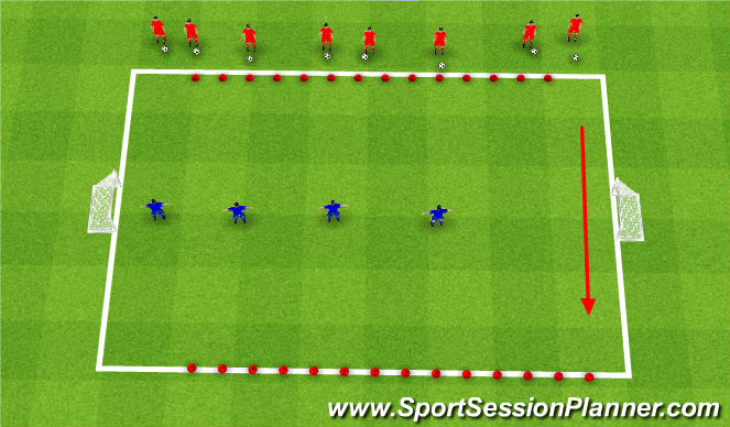 Football/Soccer Session Plan Drill (Colour): Hungry Dinosaur