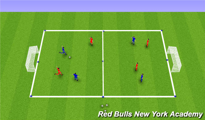 Football/Soccer Session Plan Drill (Colour): Conditioned Game