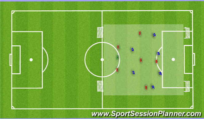 Football/Soccer Session Plan Drill (Colour): Conditioning games