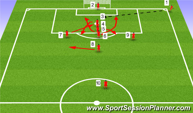 Football/Soccer Session Plan Drill (Colour): Line