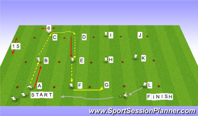 Football/Soccer Session Plan Drill (Colour): Passing/Receiving