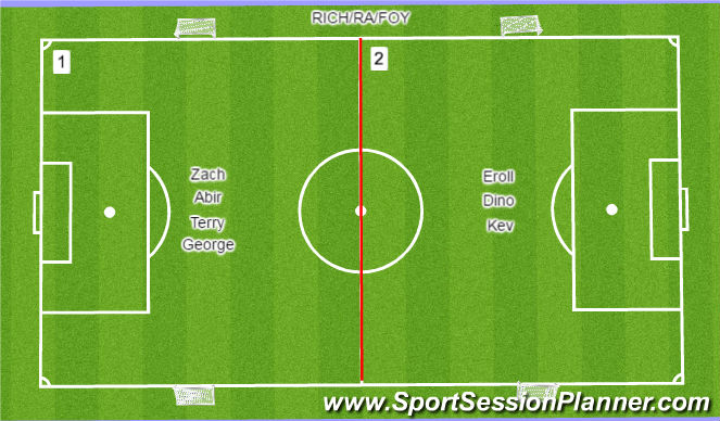 Football/Soccer Session Plan Drill (Colour): 9v9 2004