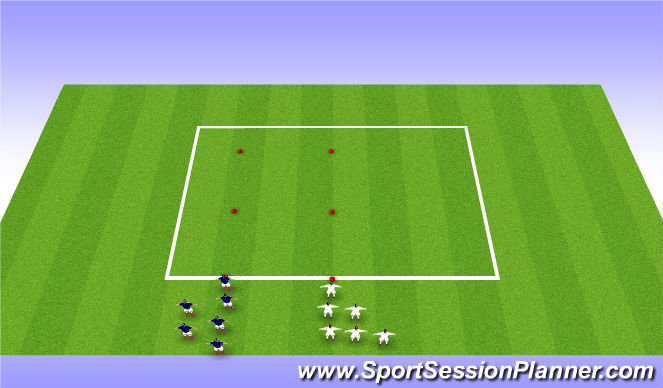 Football/Soccer Session Plan Drill (Colour): Physical Warm Up