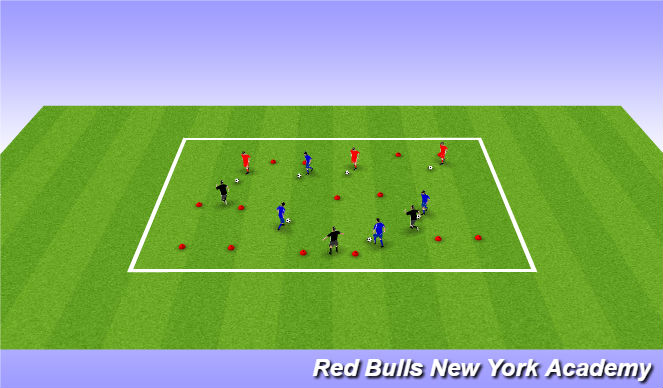 Football/Soccer Session Plan Drill (Colour): Gate Game