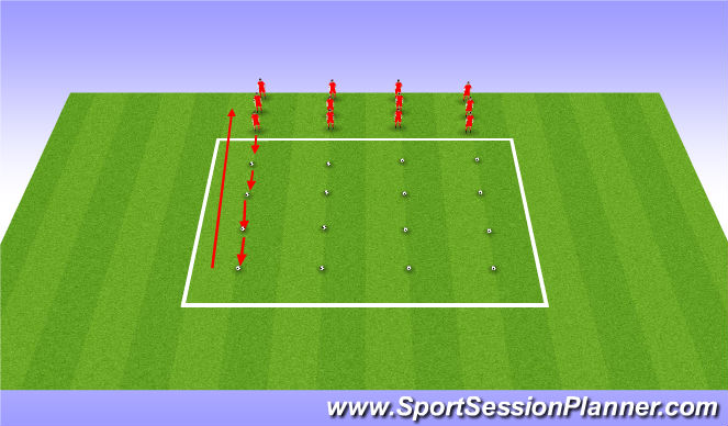 Football/Soccer Session Plan Drill (Colour): Warm up
