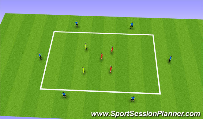 Football/Soccer Session Plan Drill (Colour): Possession 1