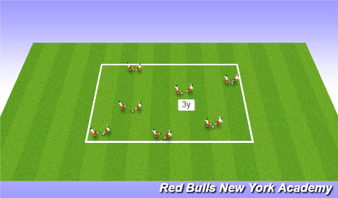 Football/Soccer Session Plan Drill (Colour): Short passing - 3y