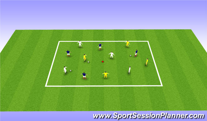 Football/Soccer Session Plan Drill (Colour): Warm Up