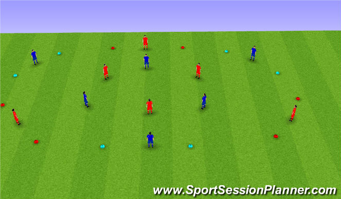 Football/Soccer Session Plan Drill (Colour): Exercise 2