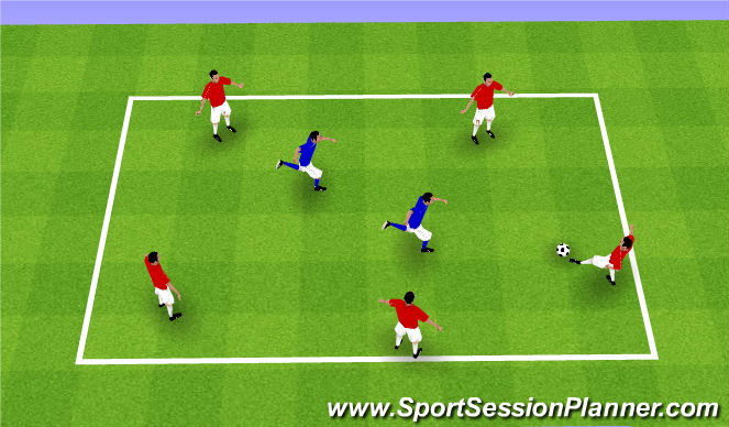 Football/Soccer Session Plan Drill (Colour): Who's got the ball
