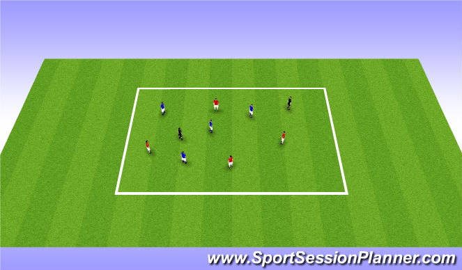 Football/Soccer Session Plan Drill (Colour): Rover does it all