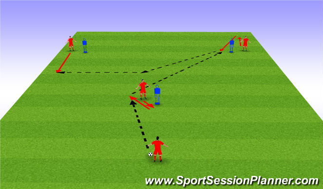 Football/Soccer Session Plan Drill (Colour): Y Passing