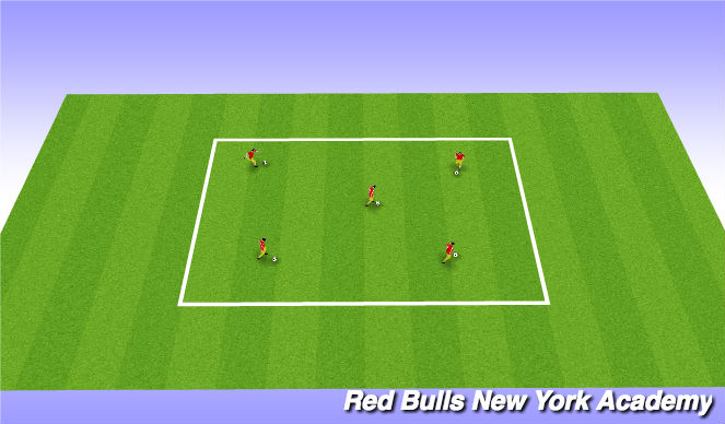 Football/Soccer Session Plan Drill (Colour): Warmups