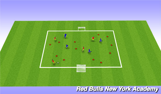 Football/Soccer Session Plan Drill (Colour): Conditioned Game
