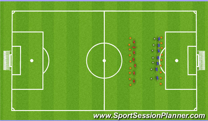 Football/Soccer Session Plan Drill (Colour): Passing Practice