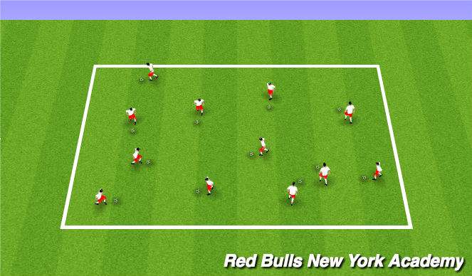 Football/Soccer Session Plan Drill (Colour): Ball Mastery SAQ