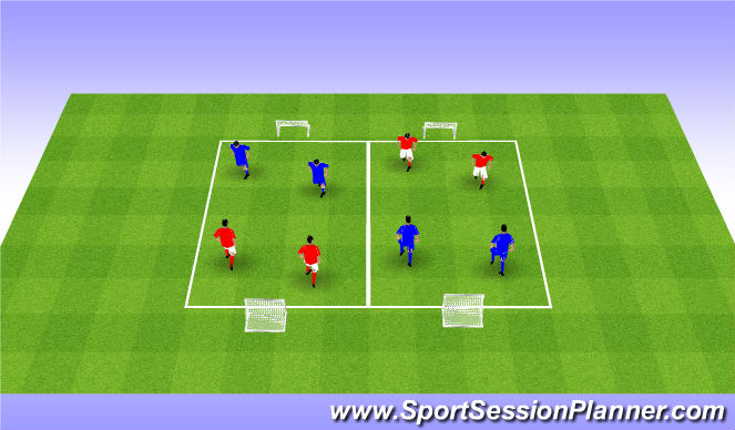 Football/Soccer Session Plan Drill (Colour): Scrimmage
