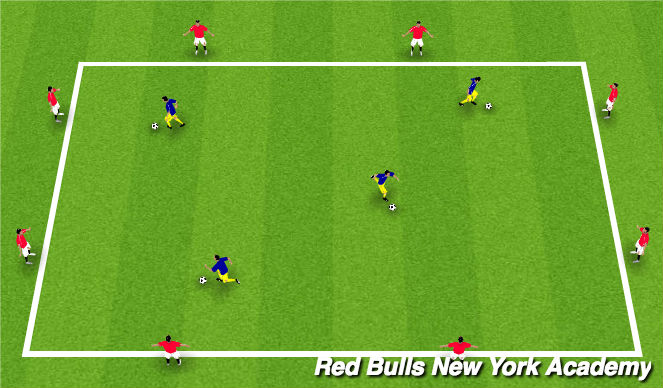 Football/Soccer Session Plan Drill (Colour): Warm Up