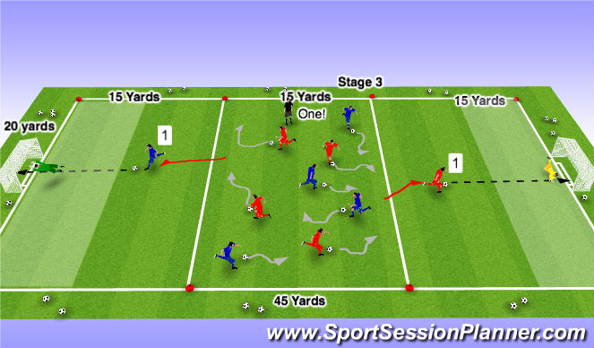 Football/Soccer Session Plan Drill (Colour): Skill Development