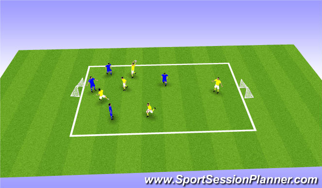 Football/Soccer Session Plan Drill (Colour): Handball