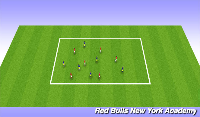 Football/Soccer Session Plan Drill (Colour): Warm up