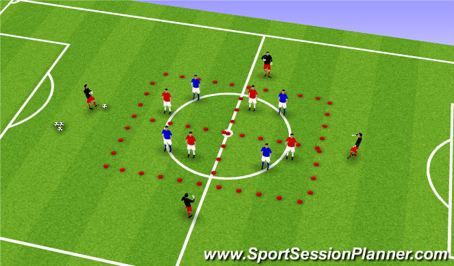 Football/Soccer Session Plan Drill (Colour): pass and move