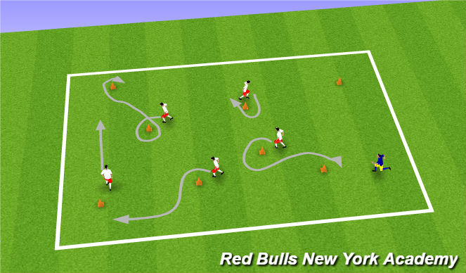 Football/Soccer Session Plan Drill (Colour): Giant forest