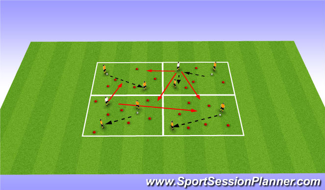 Football/Soccer Session Plan Drill (Colour): Warm up