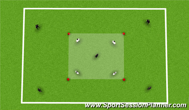 Football/Soccer Session Plan Drill (Colour): Transition 2 1v4