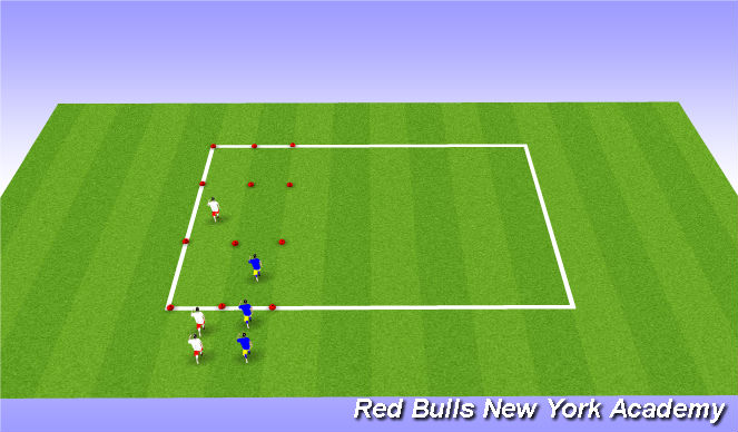 Football/Soccer Session Plan Drill (Colour): Tag Game