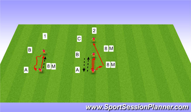 Football/Soccer Session Plan Drill (Colour): U12 Uppvärmning med boll