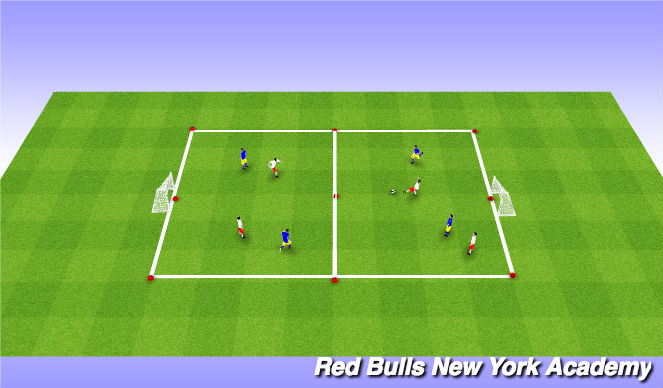 Football/Soccer Session Plan Drill (Colour): Conditioned Game