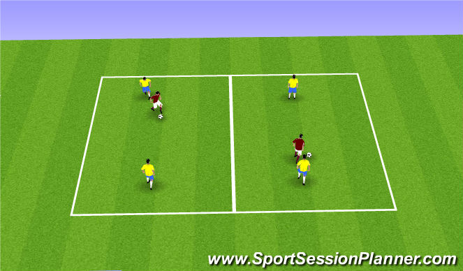 Football/Soccer Session Plan Drill (Colour): Shielding