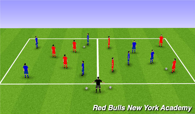 Football/Soccer Session Plan Drill (Colour): Condition Game