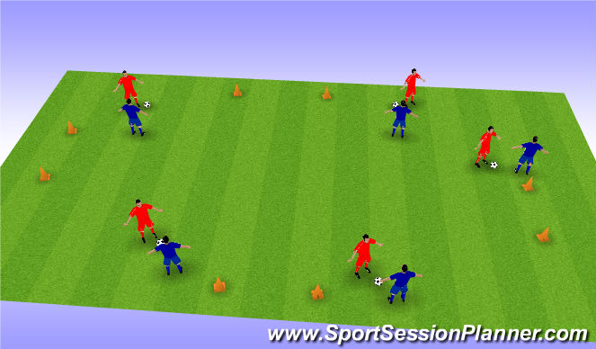 Football/Soccer Session Plan Drill (Colour): Defn WU