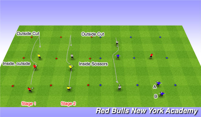 Football/Soccer Session Plan Drill (Colour): Technical Repetition