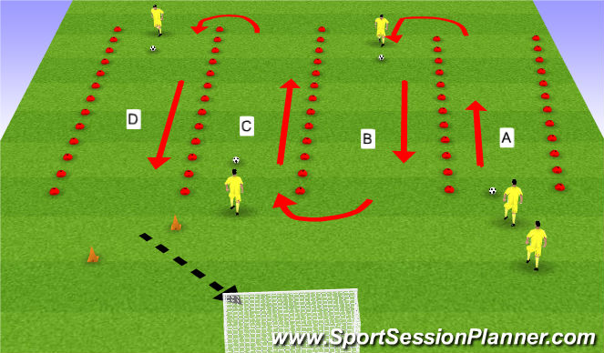 Football/Soccer Session Plan Drill (Colour): Individual ball work