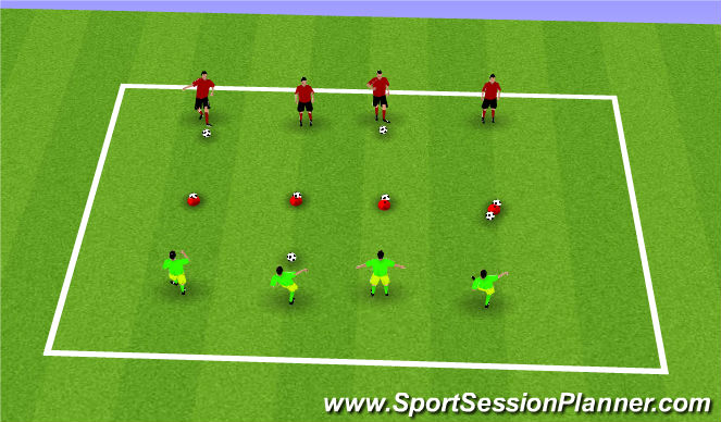 Football/Soccer Session Plan Drill (Colour): Battleships