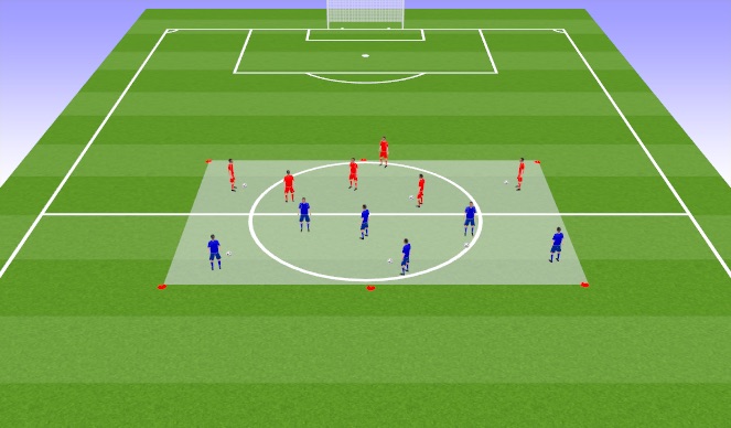 Football/Soccer Session Plan Drill (Colour): Passing practice