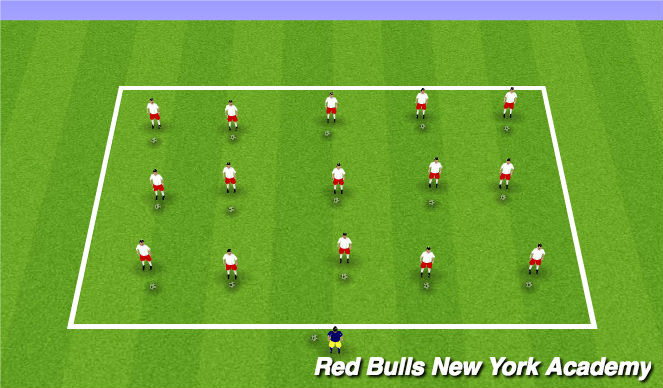 Football/Soccer Session Plan Drill (Colour): Ball Mastery to Music