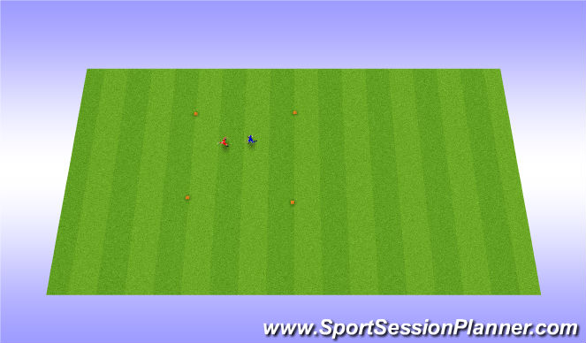 Football/Soccer Session Plan Drill (Colour): Foot tag game