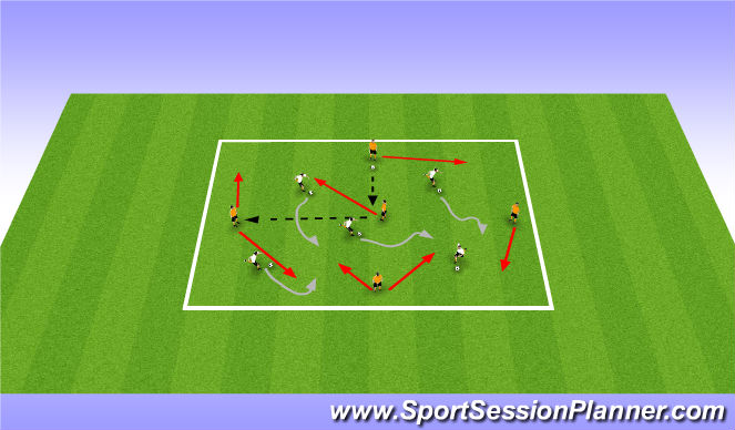 Football/Soccer Session Plan Drill (Colour): Stage 1