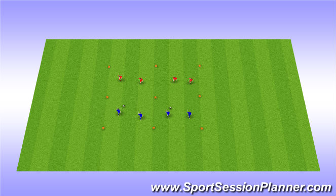 Football/Soccer Session Plan Drill (Colour): Footvolley