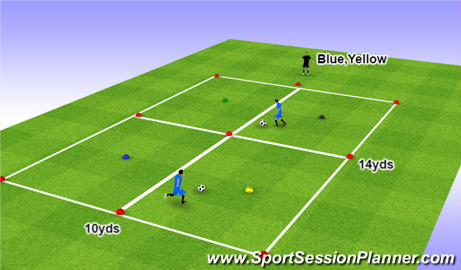 Football/Soccer Session Plan Drill (Colour): Pattern Colors Challenge
