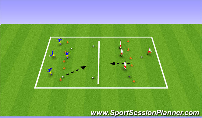 Football/Soccer Session Plan Drill (Colour): Block 1 - Part 1