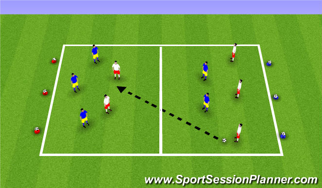 Football/Soccer Session Plan Drill (Colour): Block 1: Part 2
