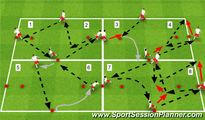 Football/Soccer Session Plan Drill (Colour): Diamond Passing